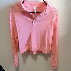 Lorna Jane Pink Textured Top